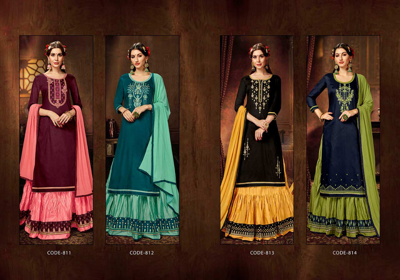 Kalarang Blossom Vol 6 Silk Suits With Skirt Collection Kalarang Blossom Vol 6 Silk Suits With Skirt Collection
